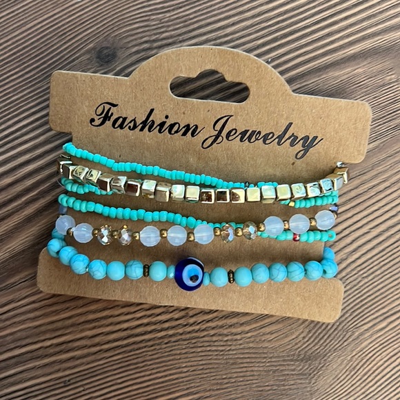 🧿 NWT Mediterranean Inspired Bracelets Bundle Evil Eye Protection 🧿 - Picture 1 of 3